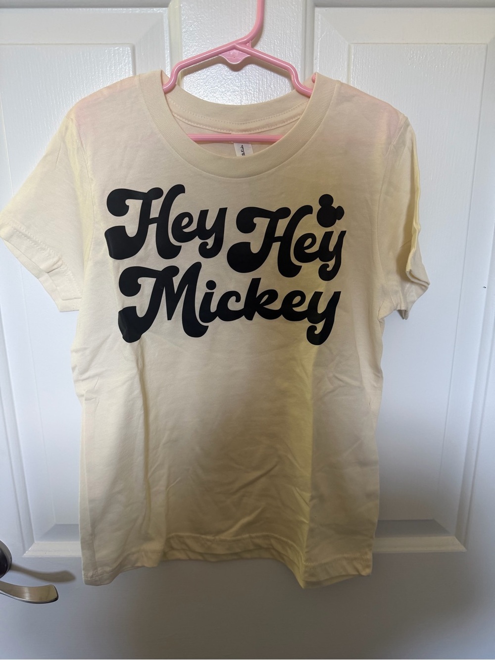 Made by Molly Hey Hey Mickey Graphic Tee for Kids - Cream with Black Print